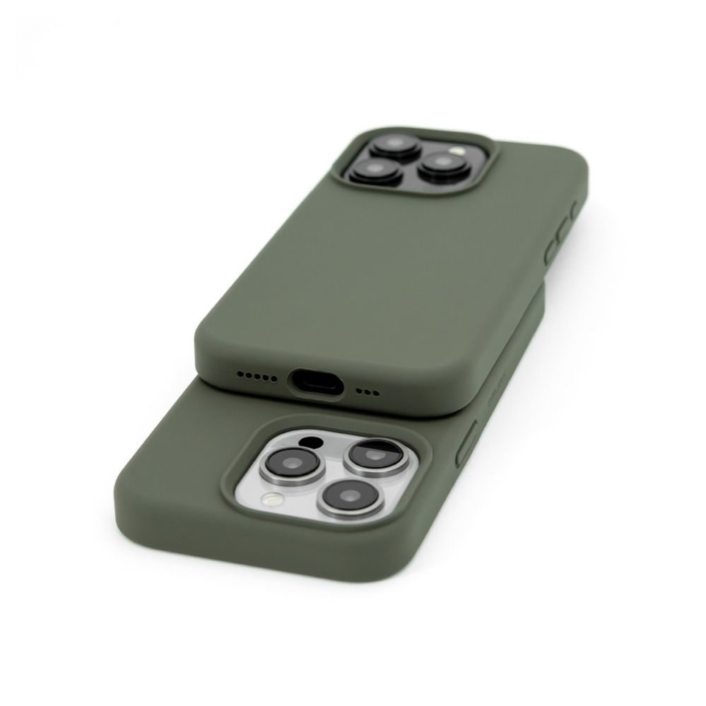 Tagakaaned Evelatus Apple iPhone 15 Pro Max Premium Magsafe Soft Touch Silicone Case Dark Olive
