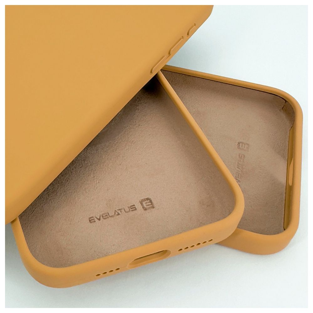 Back panel cover Evelatus Apple iPhone 15 Pro Max Premium Magsafe Soft Touch Silicone Case Gold