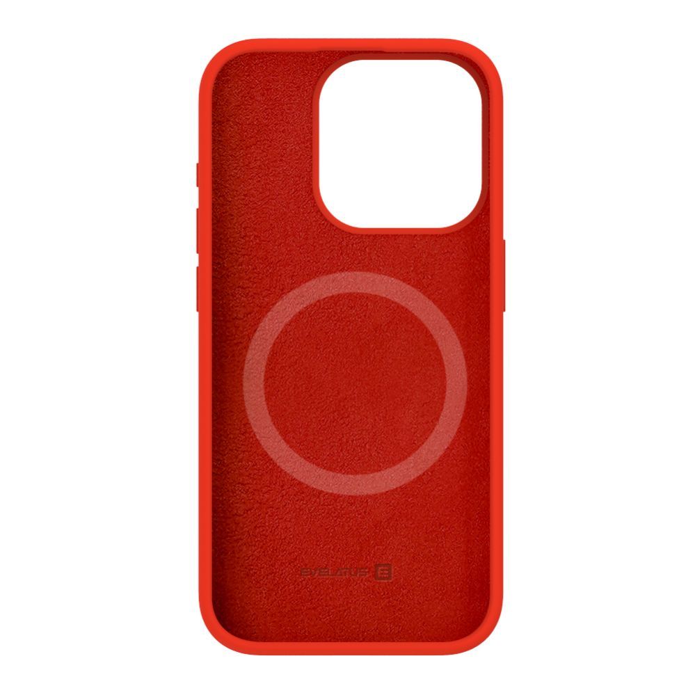 Back panel cover Evelatus Apple iPhone 15 Pro Max Premium Magsafe Soft Touch Silicone Case Red