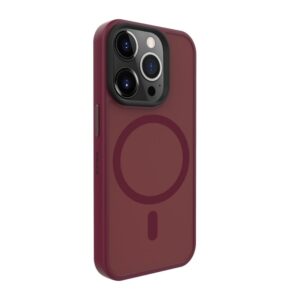 Back panel cover Evelatus Apple iPhone 15 Pro Hybird Case With Magsafe PC+TPU Plum