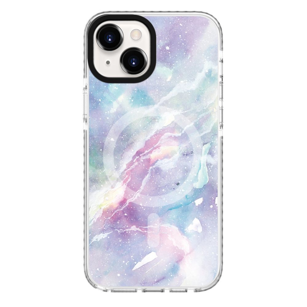 Tagakaaned Evelatus Apple iPhone 15 Plus PC+TPU With MagSafe Customized Print Marble Purple