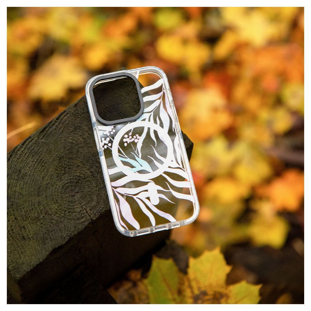 Back panel cover Evelatus Apple iPhone 15 Pro PC+TPU With MagSafe Customized Print Flower