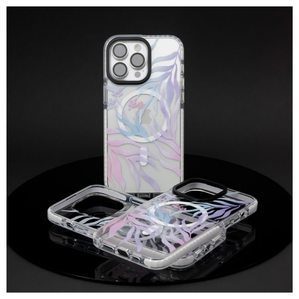 Back panel cover Evelatus Apple iPhone 15 Pro PC+TPU With MagSafe Customized Print Flower