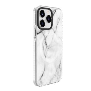 Aizmugurējais vāciņš Evelatus Apple iPhone 15 Pro PC+TPU With MagSafe Customized Print Marble White