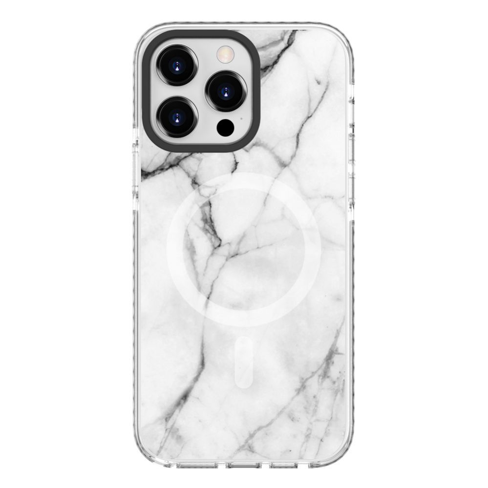 Tagakaaned Evelatus Apple iPhone 15 Pro Max PC+TPU With MagSafe Customized Print Marble White