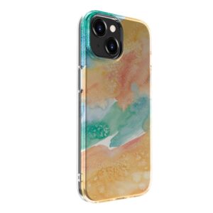 Aizmugurējais vāciņš Evelatus Apple iPhone 15 PC Customized Print Design Marble Gold