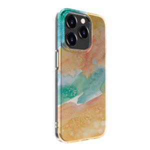 Aizmugurējais vāciņš Evelatus Apple iPhone 15 Pro PC Customized Print Design Marble Gold