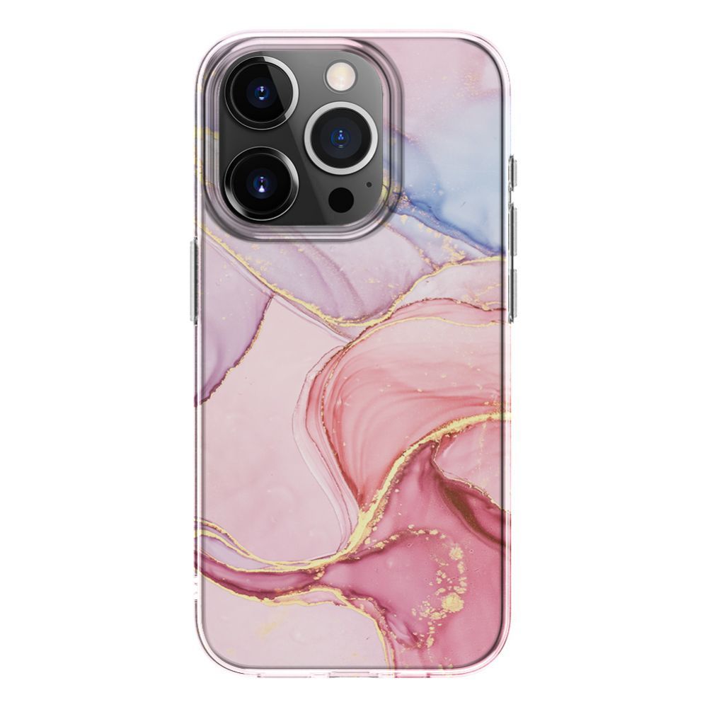 Back panel cover Evelatus Apple iPhone 15 Pro Max PC Customized Print Design Marble Pink
