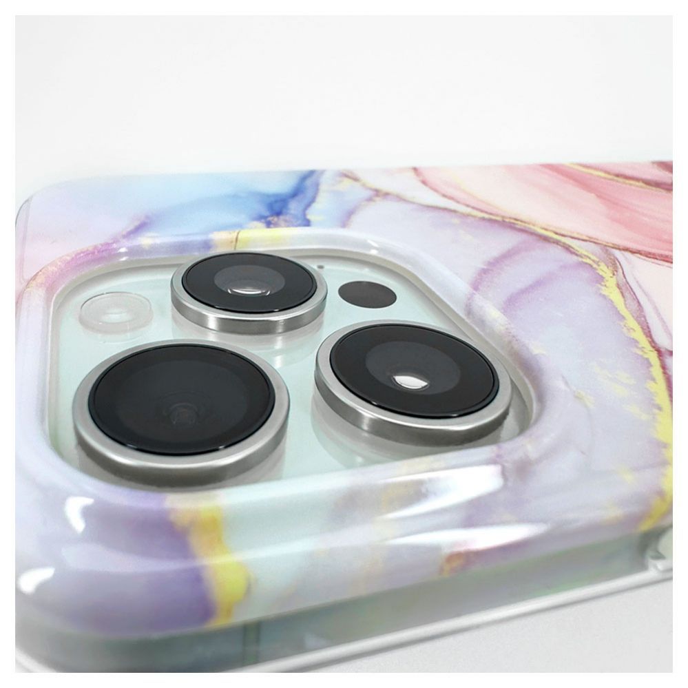 Back panel cover Evelatus Apple iPhone 15 Pro Max PC Customized Print Design Marble Pink