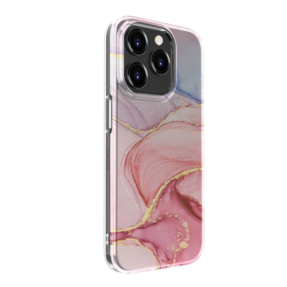 Back panel cover Evelatus Apple iPhone 15 Pro Max PC Customized Print Design Marble Pink