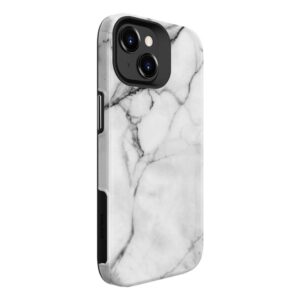 Aizmugurējais vāciņš Evelatus Apple iPhone 15 Armor case TPU+PC Customized Print Design Marble White