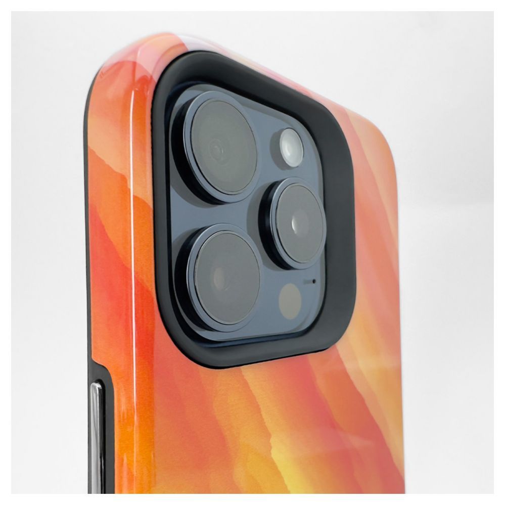 Back panel cover Evelatus Apple iPhone 15 Pro Max Armor case TPU+PC Customized Print Design Yellow Orange