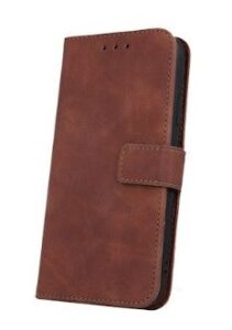 Knygos tipo dėklas dėklai iLike Xiaomi Redmi Note 12 4G Smart Velvet case Brown