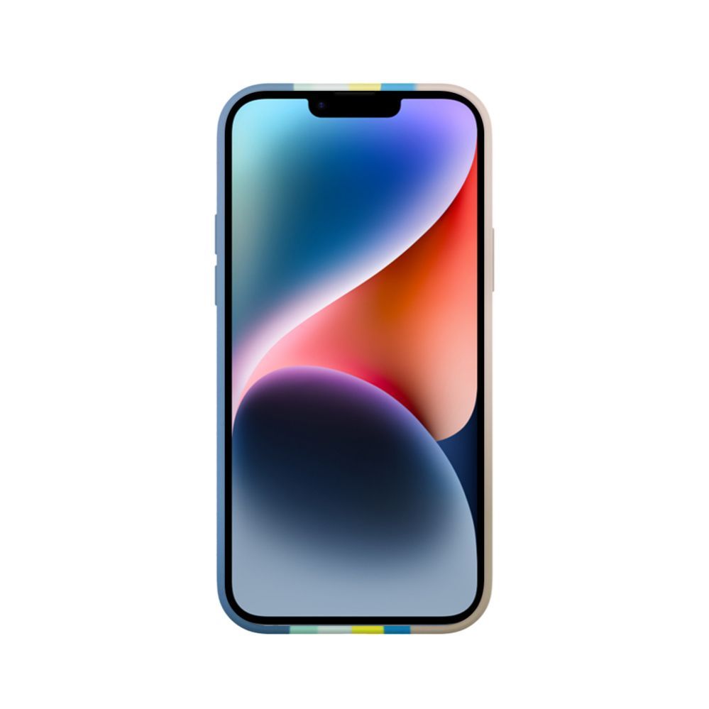 Back panel cover Evelatus Apple iPhone 15 Silicone case Multi-Colored Blue Pink