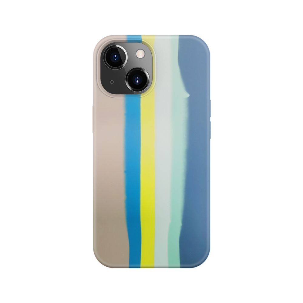 Back panel cover Evelatus Apple iPhone 15 Silicone case Multi-Colored Blue Pink