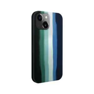 Aizmugurējais vāciņš Evelatus Apple iPhone 15 Silicone case Multi-Colored Green