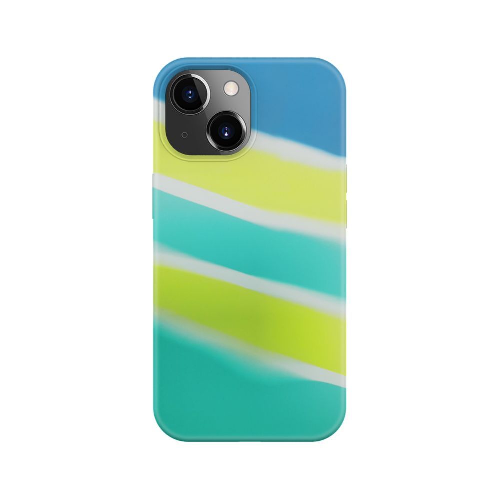 Back panel cover Evelatus Apple iPhone 15 Plus Silicone case Multi-Colored Yellow Green