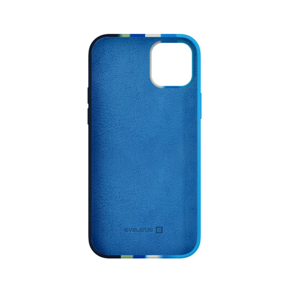 Back panel cover Evelatus Apple iPhone 15 Plus Silicone case Multi-Colored Blue