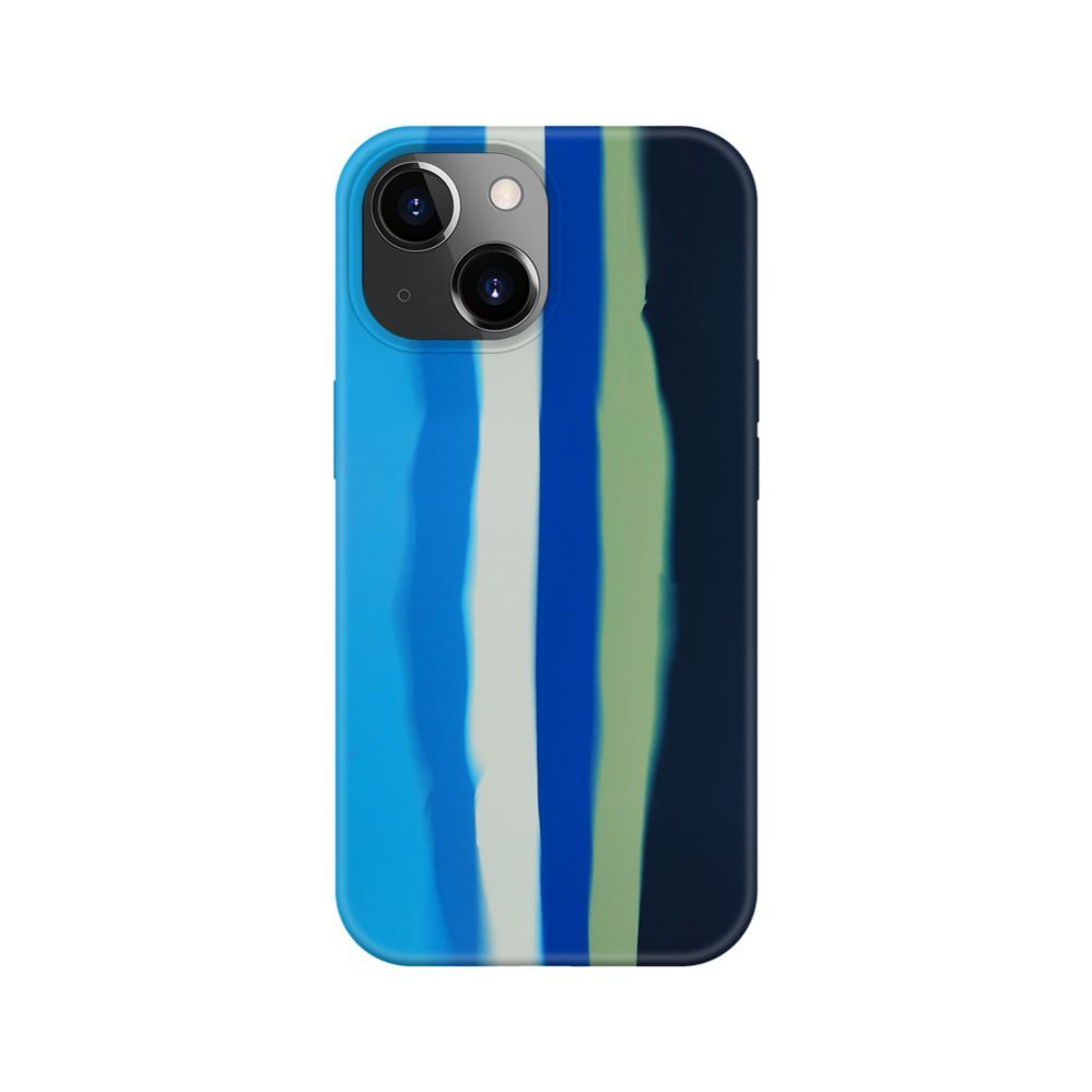 Back panel cover Evelatus Apple iPhone 15 Plus Silicone case Multi-Colored Blue