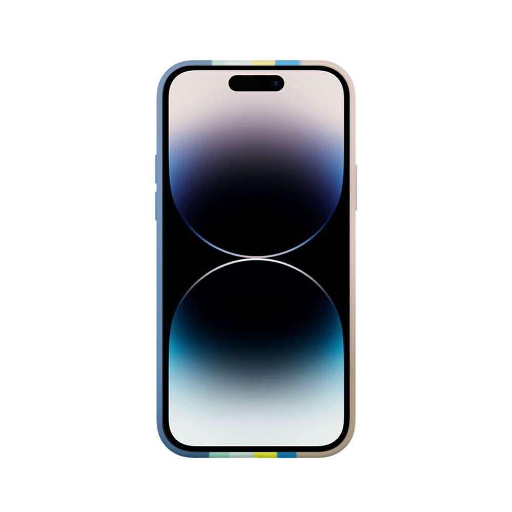 Back panel cover Evelatus Apple iPhone 15 Pro Silicone case Multi-Colored Blue Pink