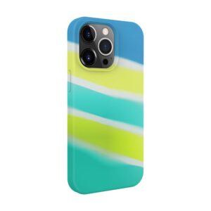 Back panel cover Evelatus Apple iPhone 15 Pro Max Silicone case Multi-Colored Yellow Green