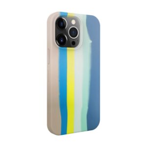 Aizmugurējais vāciņš Evelatus Apple iPhone 15 Pro Max Silicone case Multi-Colored Blue Pink