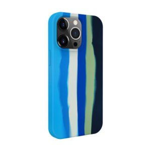Aizmugurējais vāciņš Evelatus Apple iPhone 15 Pro Max Silicone case Multi-Colored Blue