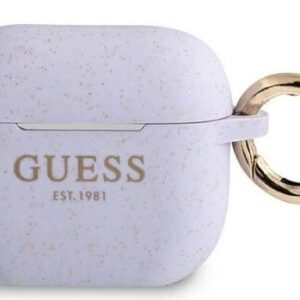 Headphone case Guess Apple AirPods 3 cover Silicone Glitter Purple