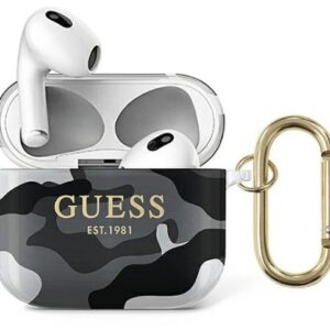 Headphone case Guess Apple AirPods 3 cover Camo Collection Black White