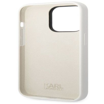 Back panel cover Karl Lagerfeld Apple iPhone 14 Pro Liquid Silicone Ikonik NFT Case White