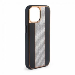 Nugarėlės dėklai iLike Apple iPhone 15 Pro Max Diamonds and Leather Case Black
