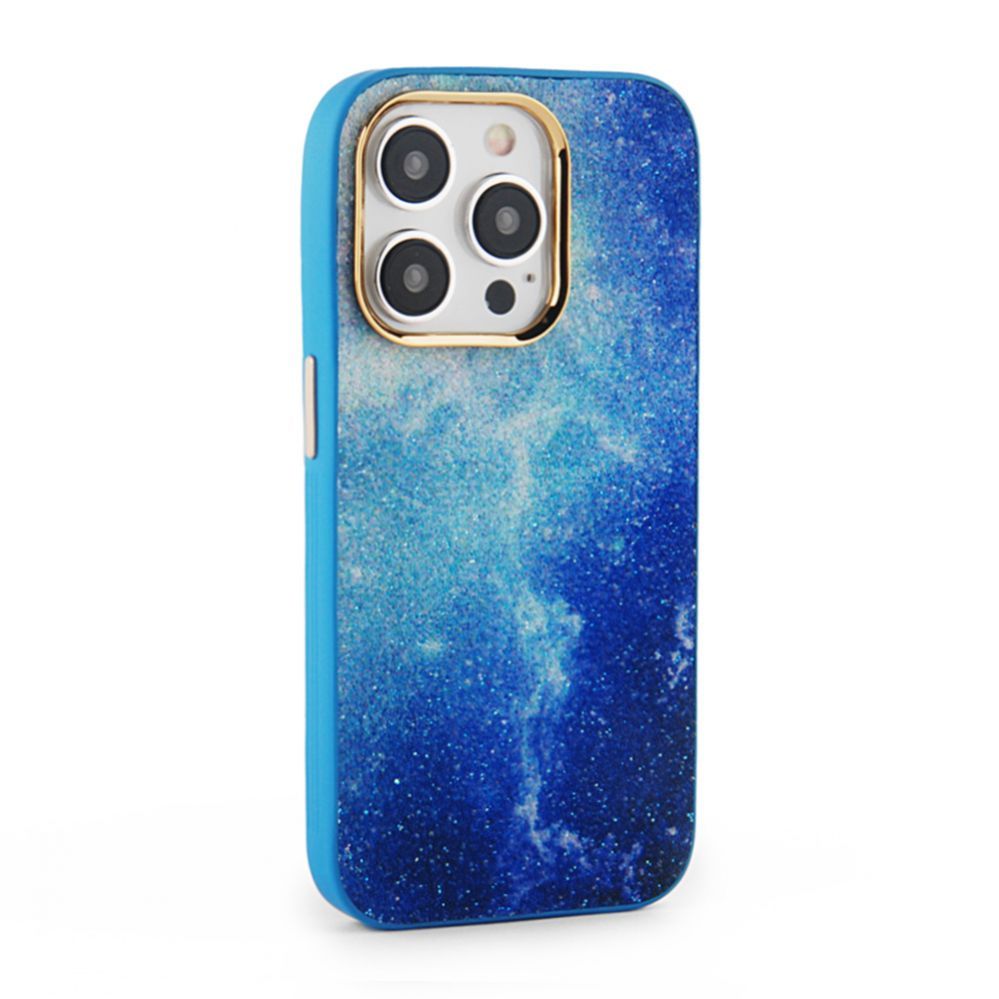 Back panel cover iLike Apple iPhone 15 Pro Max Print Desire Customized Diamonds Case Blue