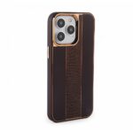 Чехол на заднюю панель iLike Apple iPhone 15 Pro Leather Case Customized Brown