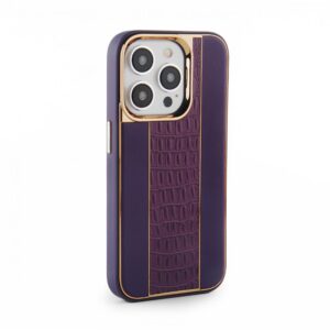 Nugarėlės dėklai iLike Apple iPhone 15 Pro Leather Case Customized Plum
