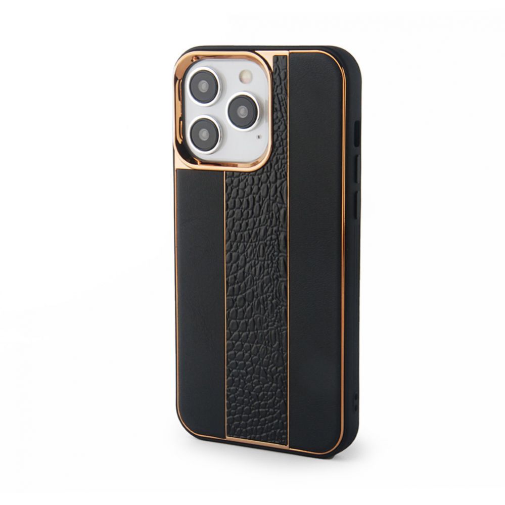 Nugarėlės dėklai iLike Apple iPhone 15 Pro Max Leather Case Customized Black