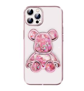 Aizmugurējais vāciņš iLike Apple iPhone 13 Pro Silicone Case Print Desire Bear Pink
