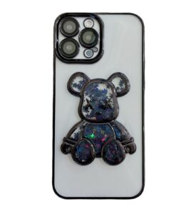 Nugarėlės dėklai iLike Apple iPhone 14 Pro Silicone Case Print Desire Bear Black