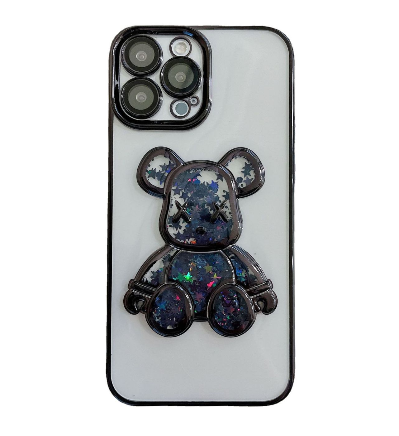 Back panel cover iLike Apple iPhone 14 Pro Silicone Case Print Desire Bear Black