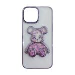 Tagakaaned iLike Apple iPhone 15 Silicone Case Print Desire Bear Purple