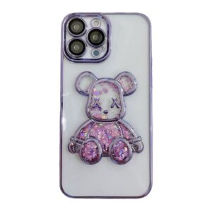 Back panel cover iLike Apple iPhone 15 Pro Silicone Case Print Desire Bear Purple