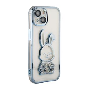 Aizmugurējais vāciņš iLike Apple iPhone 15 Silicone Case Print Desire Rabbit Blue