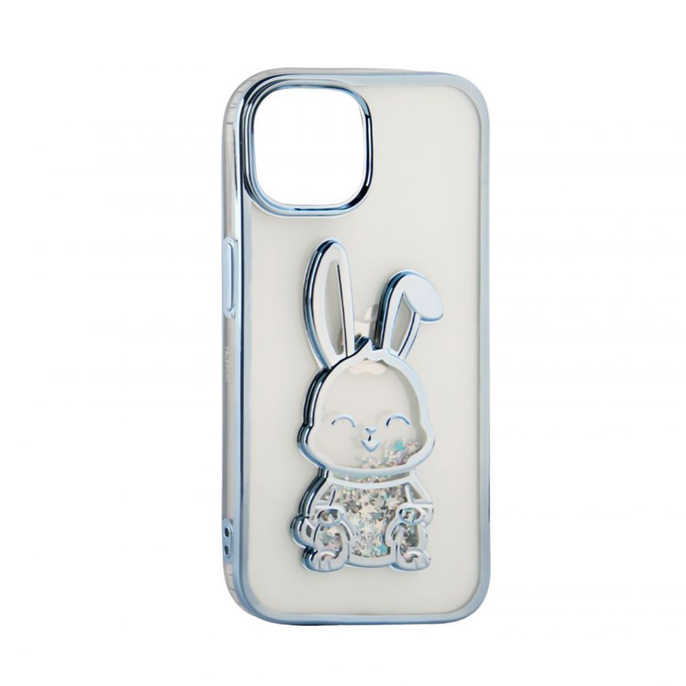 Back panel cover iLike Apple iPhone 15 Pro Silicone Case Print Desire Rabbit Blue