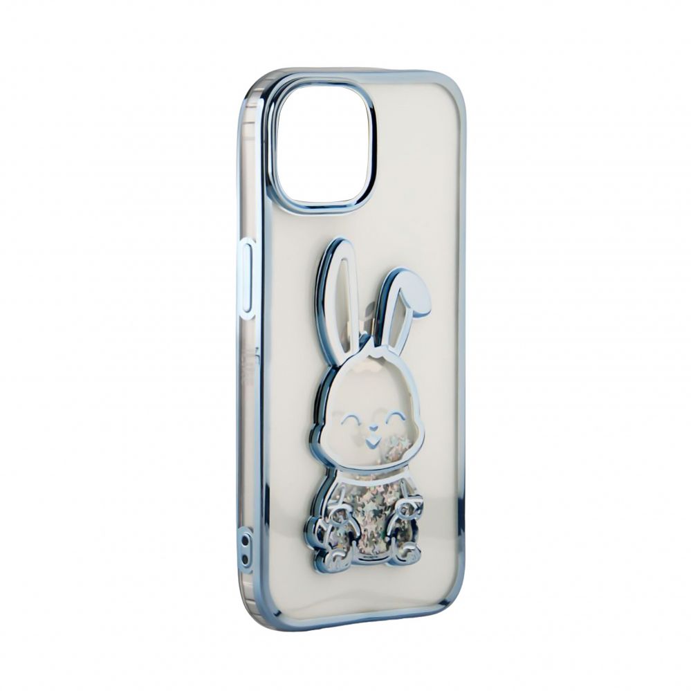 Back panel cover iLike Apple iPhone 15 Pro Silicone Case Print Desire Rabbit Blue