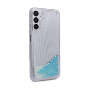 Aizmugurējais vāciņš iLike Samsung Galaxy A14 5G Silicone Case Water Glitter Blue