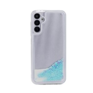 Aizmugurējais vāciņš iLike Samsung Galaxy A34 5G Silicone Case Water Glitter Blue