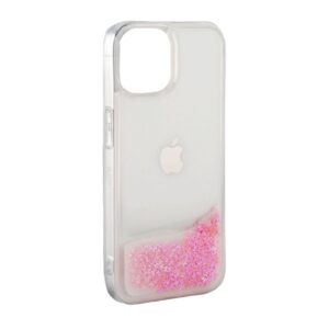 Aizmugurējais vāciņš iLike Apple iPhone 11 Silicone Case Water Glitter Pink