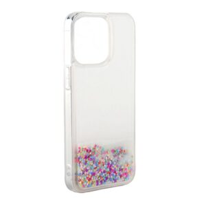 Back panel cover iLike Apple iPhone 13 Silicone Case Water Glitter Rainbow