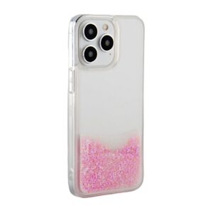 Aizmugurējais vāciņš iLike Apple iPhone 15 Pro Max Silicone Case Water Glitter Pink