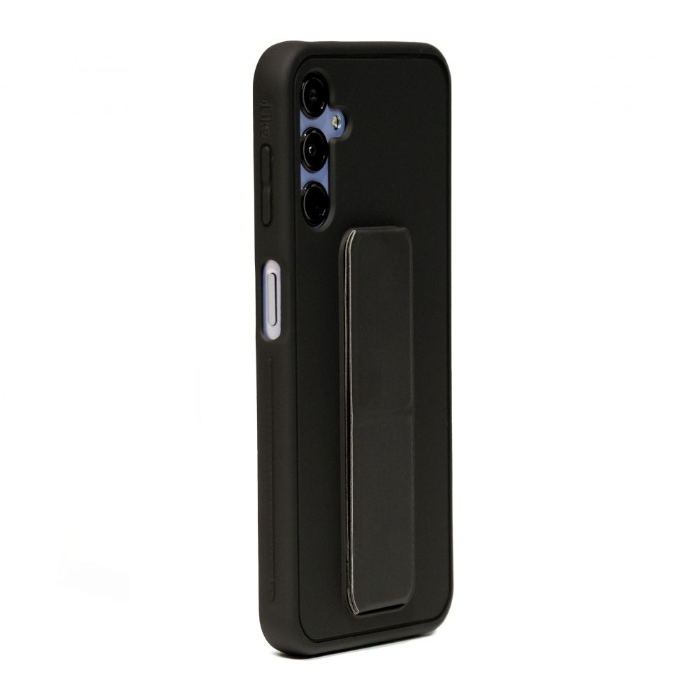 Back panel cover iLike Samsung Galaxy A14 5G Silicone Case with stand Black