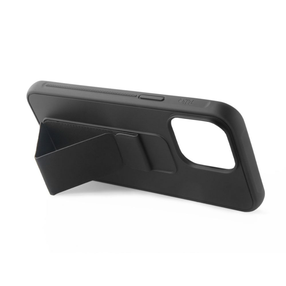 Back panel cover iLike Apple iPhone 14 Silicone Case with stand Black